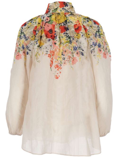 Top con costruzione semitrasparente Zimmermann | 8304TRS241IVORY FLORAL